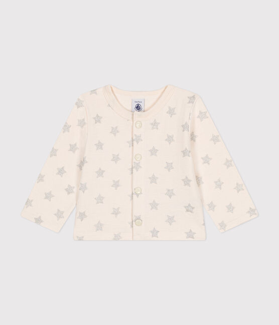 Cárdigan de túbico con estampado de estrellas para bebé beige AVALANCHE/ ARGENT