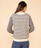 Jersey marinero de algodón para mujer blanco AVALANCHE/azul SMOKING