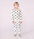 Pijama infantil de rizo de algodón con estampado de corazones