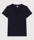 La camiseta RECTA de algodón con cuello de pico para mujer