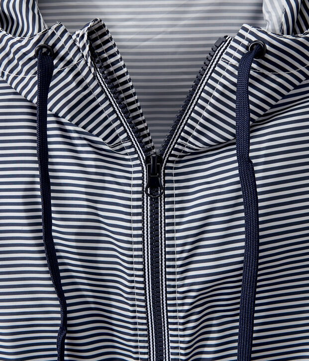 Cortavientos corto unisex azul/blanco