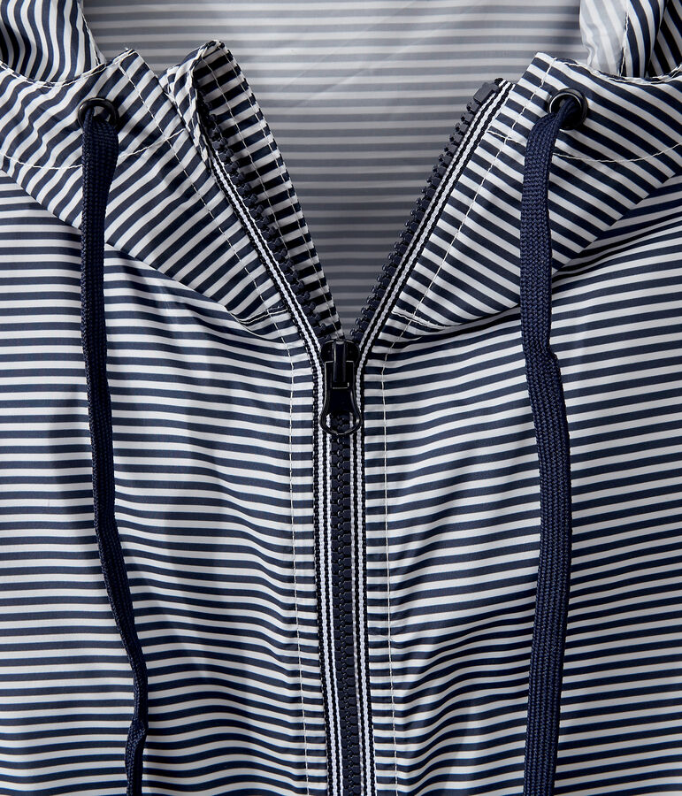 Cortavientos corto unisex azul/blanco