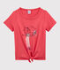 Camiseta de manga corta de algodón de niña