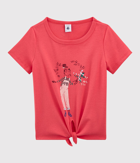 Camiseta de manga corta de algodón de niña GROSEILLER