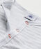 Pijama sin pies para bebé niño gris POUSSIERE/blanco ECUME