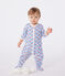 Pijama de algodón con flores para bebé blanco MARSHMALLOW/blanco MULTICO