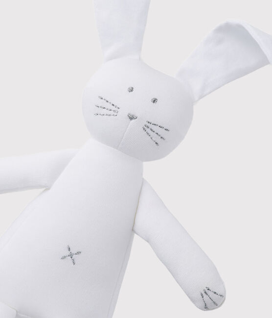 Peluche de conejo blanco de bebé de jersey blanco ECUME