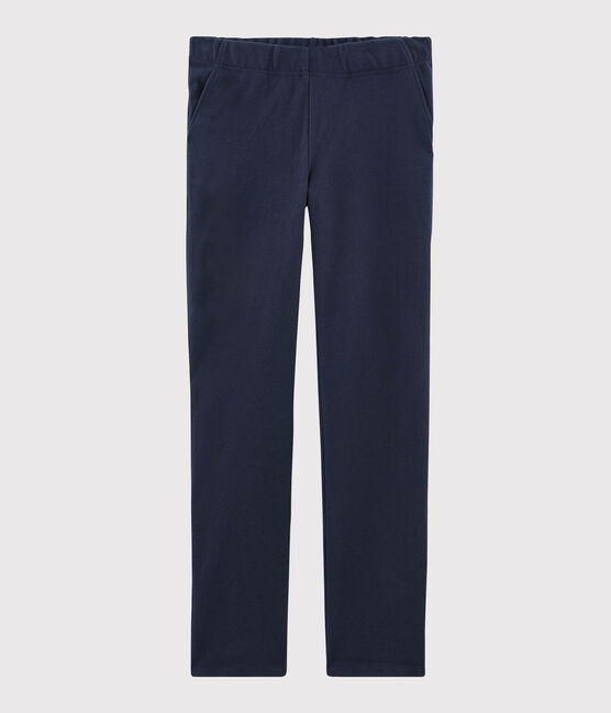 Pantalón de punto de mujer azul SMOKING