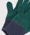Guantes infantiles de punto tricotado bicolor con forro polar verde/azul
