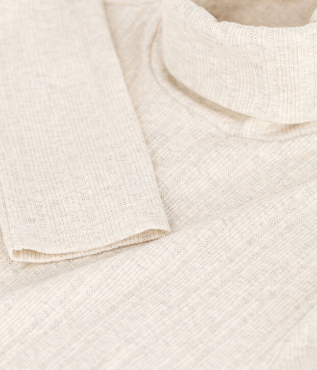 Camiseta L'ICONIQUE de punto jacquard con cuello vuelto MONTELIMAR CHINE