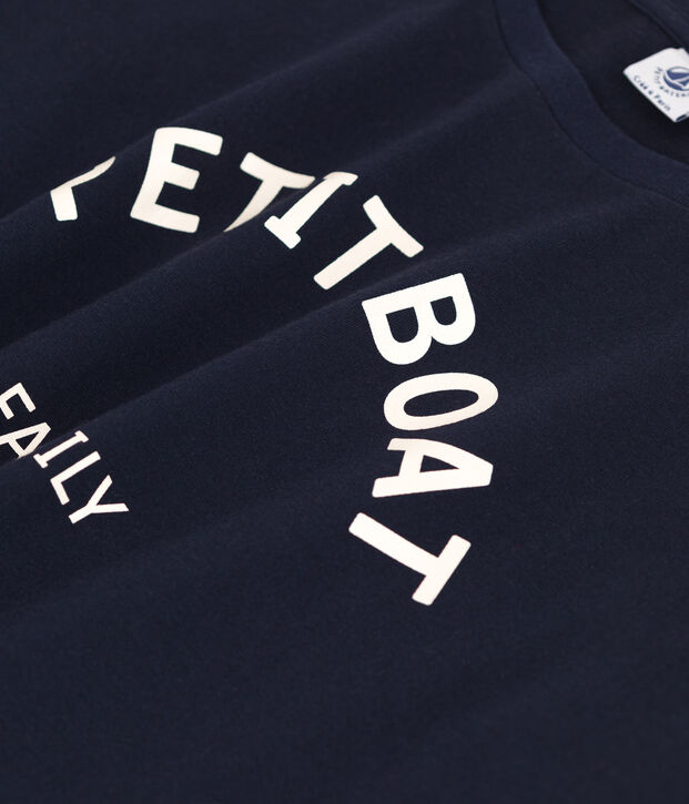 Camiseta LE BOXY de algod&oacute;n de mujer azul