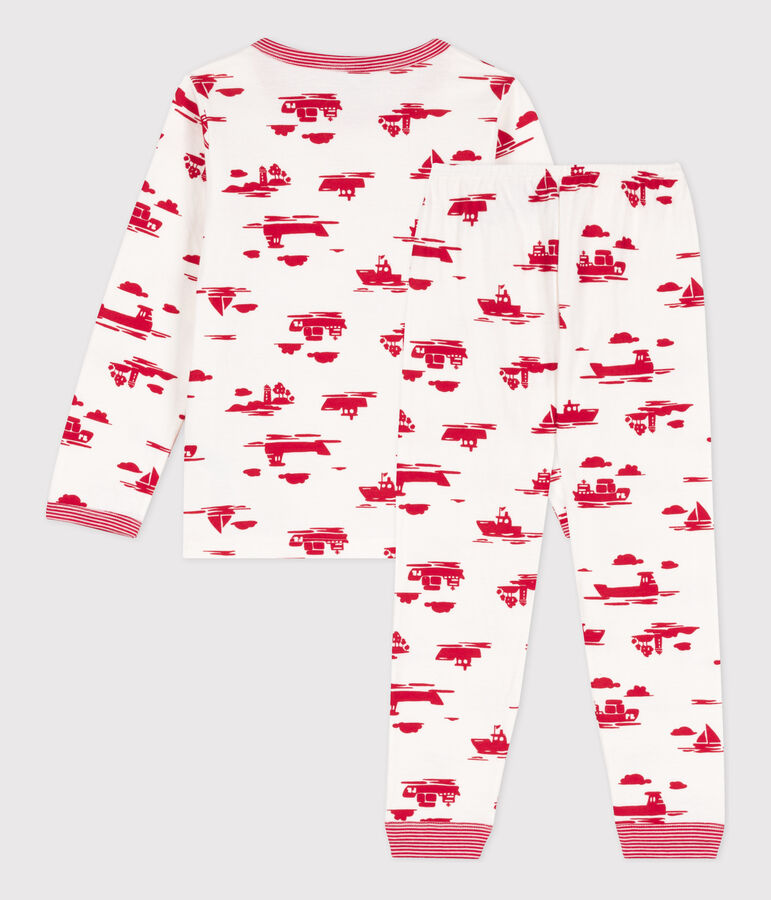 Pijama Le Havre de t&uacute;bico para ni&ntilde;o/ni&ntilde;a blanco/rojo