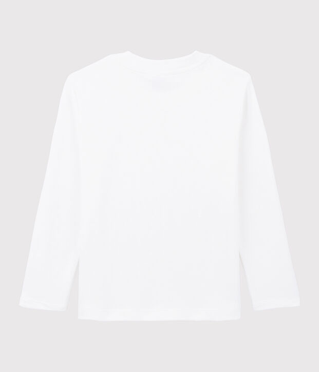 Camiseta de algod&oacute;n de ni&ntilde;a/ni&ntilde;o blanco