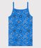 Camiseta de tirantes L'ICONIQUE de algodón ORGÁNICO de mujer azul BRASIER/blanco MULTICO
