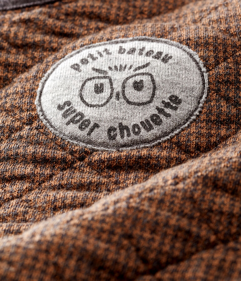 udadera Sde tela t&uacute;bica de pata de gallo para beb&eacute; ni&ntilde;o gris/marron