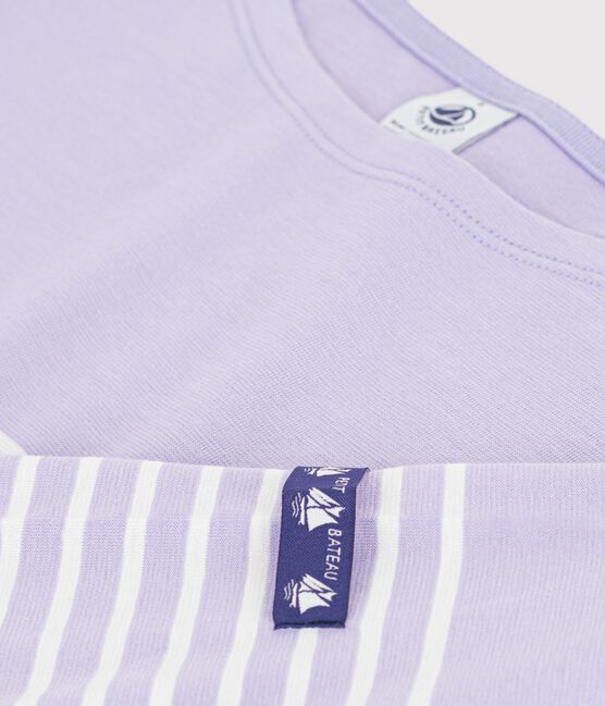 Camiseta marinera de algodón para mujer violeta SQUAW/ MILK