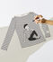 Camiseta marinera de mujer beige COQUILLE/azul SMOKING