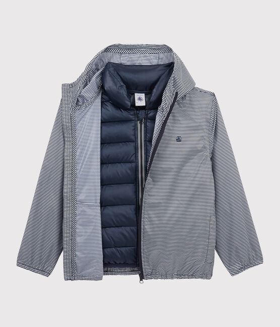 Cortavientos 3 en 1 reciclado unisex azul SMOKING/blanco MARSHMALLOW