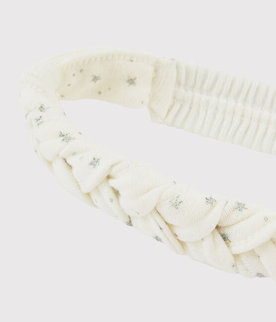 Diadema para el pelo para bebé niña blanco MARSHMALLOW/gris ARGENT