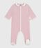 Pijama de terciopelo con cuello para bebé rosa JOLI