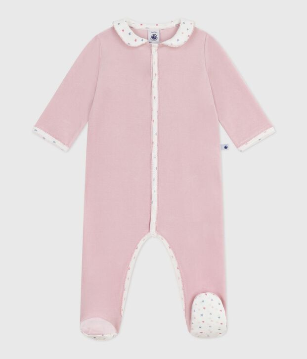 Pijama de terciopelo con cuello para beb&eacute; JOLI