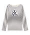 Camiseta marinera de mujer beige COQUILLE/azul SMOKING