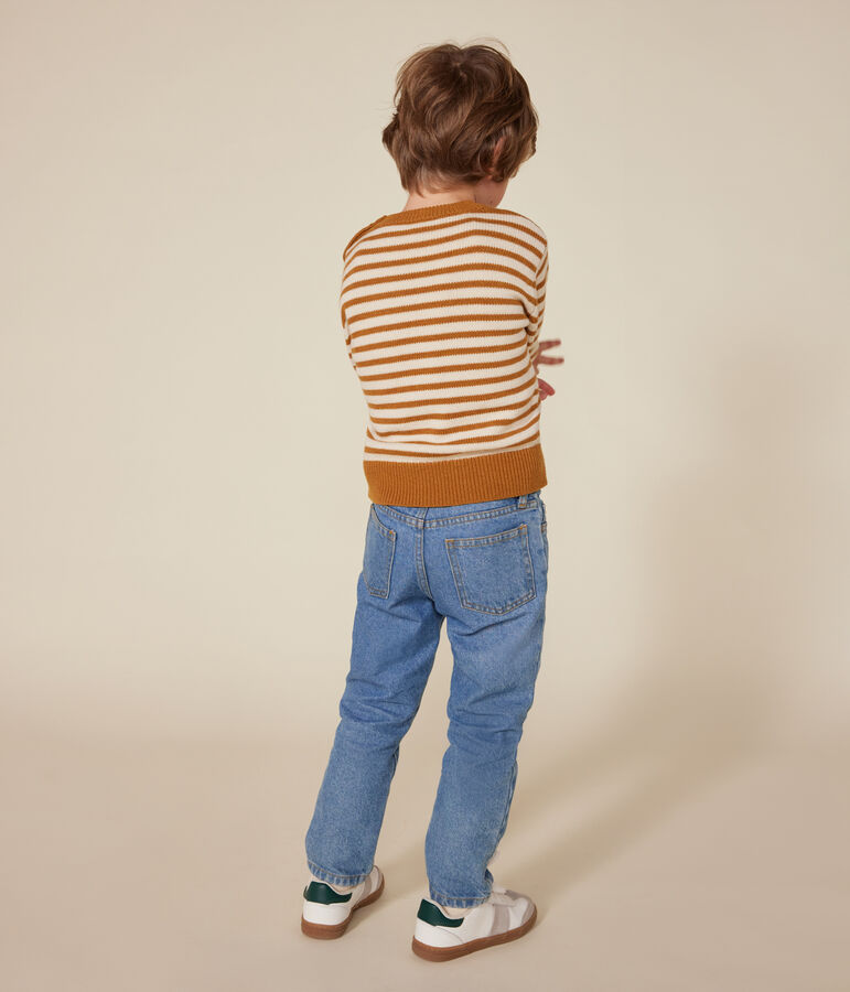 Jersey de lana y algod&oacute;n para ni&ntilde;o blanco AVALANCHE/ ECUREUIL