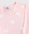 Pijama snugfit de corazón rosa de algodón ecológico de niña rosa MINOIS/blanco MARSHMALLOW