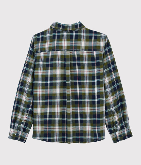 Camisa de cuadros para niño azul SMOKING/blanco MULTICO