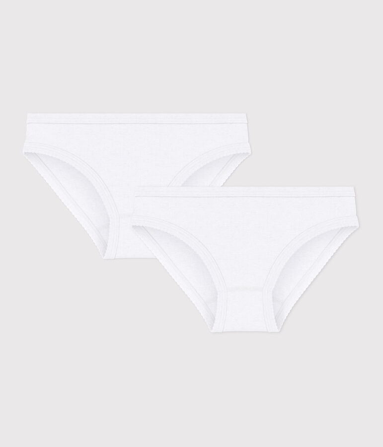 Lote de 2 braguitas blancas de ni&ntilde;a multicolor