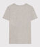 Camiseta LA RECTA de algodón con cuello redondo para mujer gris CHATON CHINE
