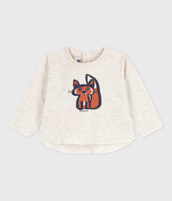 Camiseta de túbico de manga larga para bebé beige MONTELIMAR CHINE