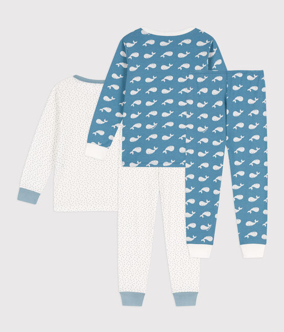 Juego de 2 pijamas de algodón con ballenas para niño variante 1