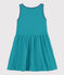 Vestido sin mangas de algodón a rayas para niña verde LAVIS/azul VERDE