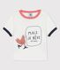 Camiseta de manga corta con motivo de algodón ecológico de bebé