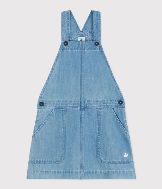 Pichi de tejido vaquero ligero para niña azul DENIM CLAIR