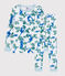 Pijama snugfit con estampado de gato de algodón de niño blanco MARSHMALLOW/blanco MULTICO