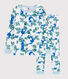 Pijama snugfit con estampado de gato de algodón de niño