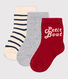 Juego de 3 pares de calcetines para bebé