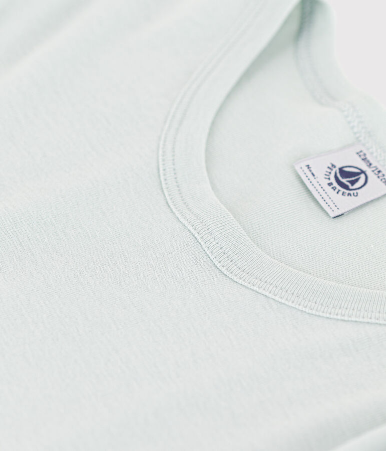 Camiseta de manga larga de algod&oacute;n azul