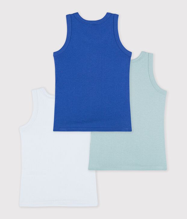 Juego de camisetas infantiles lisas de algod&oacute;n sin mangas multicolor