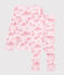 Pijama de tela de Jouy París de niña de algodón rosa FLEUR/rosa GROSEILLER