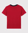 Camiseta de manga corta de algodón de niño rojo TERKUIT