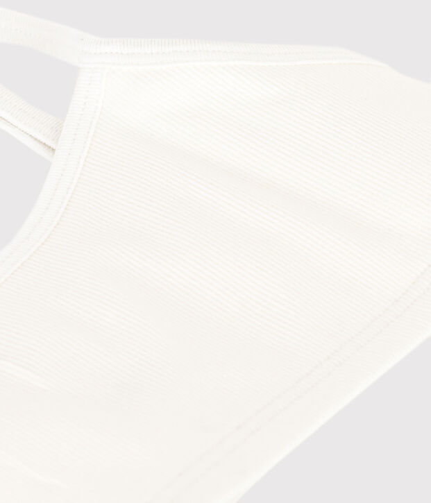 Top de algod&oacute;n y elastano para mujer blanco