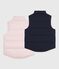 Plumífero infantil sin mangas bicolor reversible rosa JOLI/ SMOKING