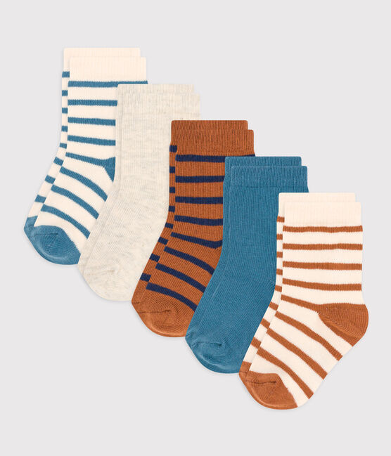 Juego de 5 pares de calcetines a rayas para bebé variante 1