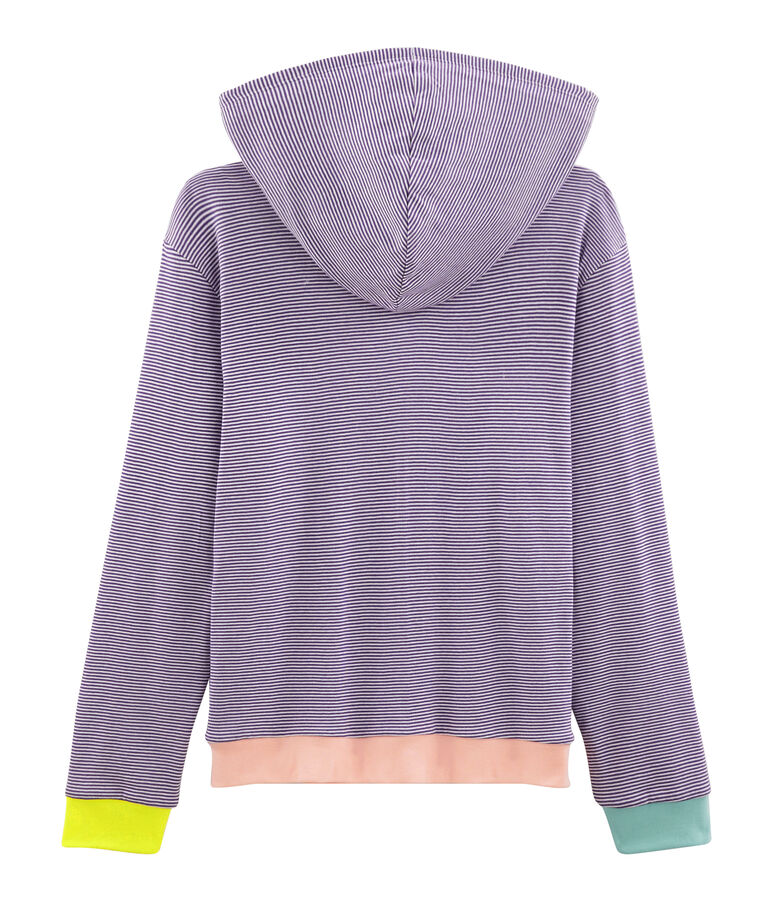 Sudadera con capucha para mujer violeta REAL/blanco MARSHMALLOW