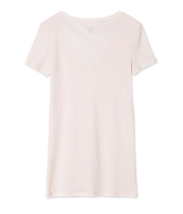 camiseta de manga corta con cuello en v de mujer FLEUR