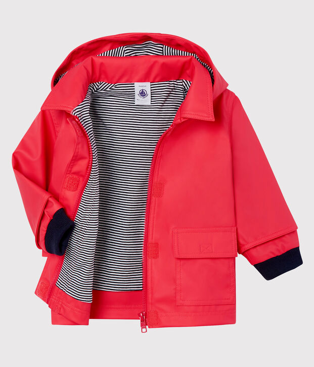 Chubasquero emblem&aacute;tico para beb&eacute; ni&ntilde;a rojo