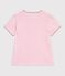 Camiseta infantil de manga corta a rayas rosa/blanco
